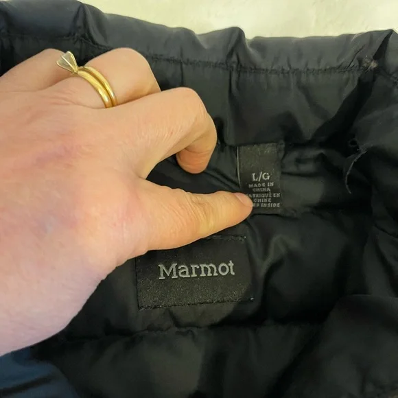 Marmot Black Puffer Jacket 600 fill